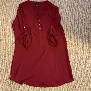 Rue21 Burgundy Tunic Blouse